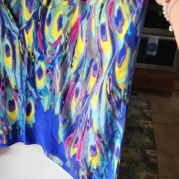 Trina Turk 100% pure silk‎ top Sz M - Picture 8 of 13